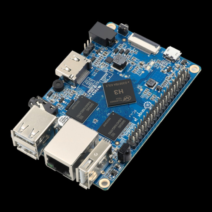 Одноплатный компьютер Orange Pi Orange Pi PC Plus RAM 1GB, 8GB eMMC flash