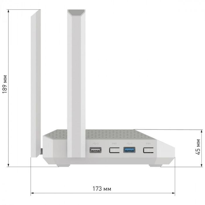 Маршрутизатор (Keenetic) Netcraze Ultra (NC-1812) Мультигигабитный интернет-центр с Mesh Wi-Fi 7 BE7200,  Smart-коммутатором 1×10G, 1×2.5G и 4×1G, многофункциональными портами USB 3.2 и 2.0