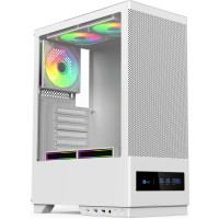 Корпус для ПК ACD Citadel 108DW ATX, Type-C + 2 X USB ports + HD audio combo, Mesh, TG, White