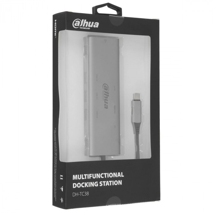 Концентратор Dahua 8-in-1 Docking station 8 in 1 USB 3.1 Type-C to USB 3.0 + HDMI + RJ45 + SD/TF + PD Docking Station
