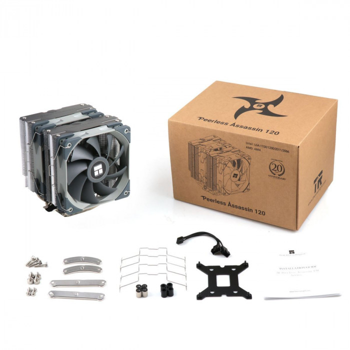 Вентилятор Cooler Thermalright Peerless Assassin 120/ PWM/ all Intel/AMD/ 2 fans/6mm*6/ Screws