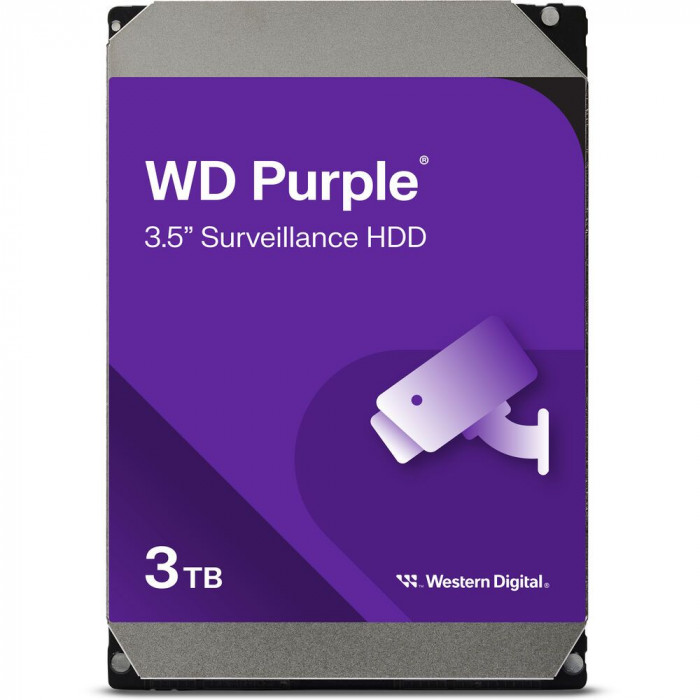 Жесткий диск Western Digital 3TB WD34PURZ HDD 3.5' Purple, SATA 6Gb / s (SATA-III), CMR