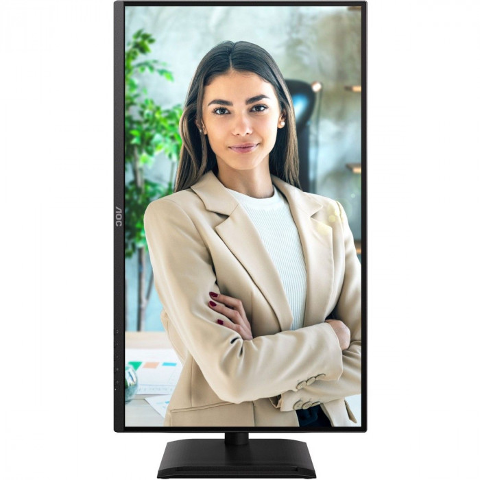 Монитор 27' AOC Q27P4U  IPS, 2560x1440, 120Hz, 4ms, 350сd/m, 1500:1 | 2xHDMI(2.0), DP(1.2), Type-C(PD-15W), 3xUSB 3.2 | HAS, Pivot, Swivel, InPSU, Speakers, Vesa 100, Black