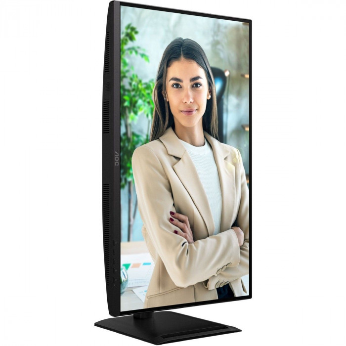 Монитор 27' AOC Q27P4U  IPS, 2560x1440, 120Hz, 4ms, 350сd/m, 1500:1 | 2xHDMI(2.0), DP(1.2), Type-C(PD-15W), 3xUSB 3.2 | HAS, Pivot, Swivel, InPSU, Speakers, Vesa 100, Black