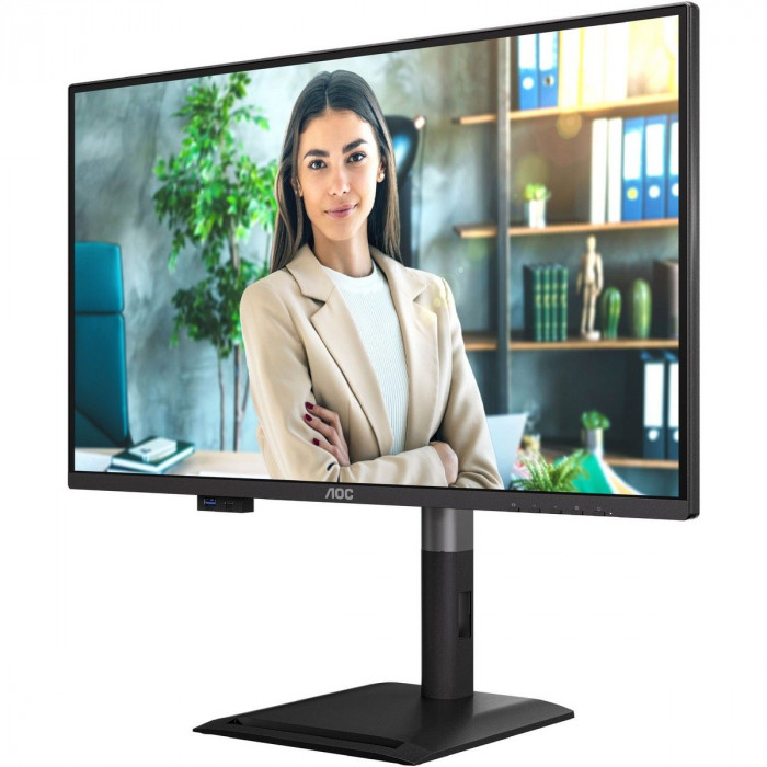 Монитор 27' AOC Q27P4U  IPS, 2560x1440, 120Hz, 4ms, 350сd/m, 1500:1 | 2xHDMI(2.0), DP(1.2), Type-C(PD-15W), 3xUSB 3.2 | HAS, Pivot, Swivel, InPSU, Speakers, Vesa 100, Black