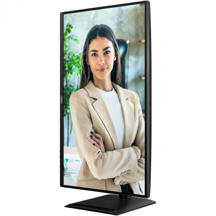 Монитор 27' AOC Q27P4U  IPS, 2560x1440, 120Hz, 4ms, 350сd/m, 1500:1 | 2xHDMI(2.0), DP(1.2), Type-C(PD-15W), 3xUSB 3.2 | HAS, Pivot, Swivel, InPSU, Speakers, Vesa 100, Black