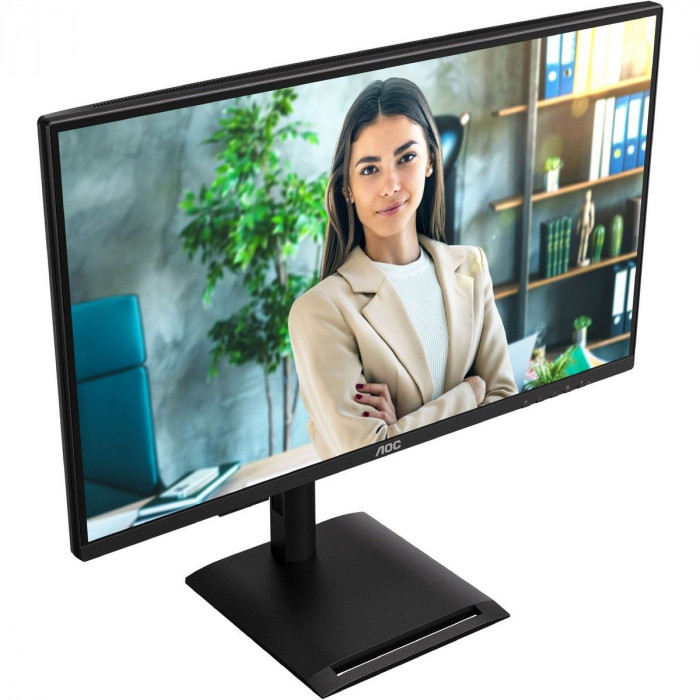 Монитор 27' AOC Q27P4U  IPS, 2560x1440, 120Hz, 4ms, 350сd/m, 1500:1 | 2xHDMI(2.0), DP(1.2), Type-C(PD-15W), 3xUSB 3.2 | HAS, Pivot, Swivel, InPSU, Speakers, Vesa 100, Black