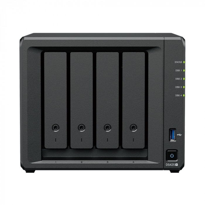 Платформа СХД Synology DS425+ 4 Bay 2xM.2 2.5GLAN 1GLAN 2GB (Max.10GB) DDR4 2xUSB