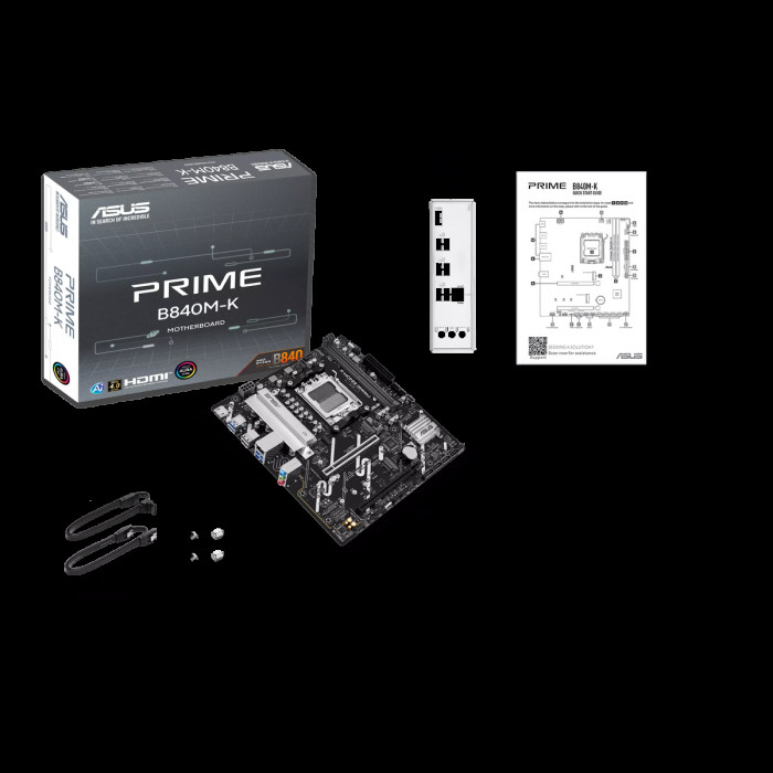 Материнская плата ASUS PRIME B840M-K AM5 mATX 2xDDR5 2xPCIEx16 2xM.2 HDMI 2.5GLAN