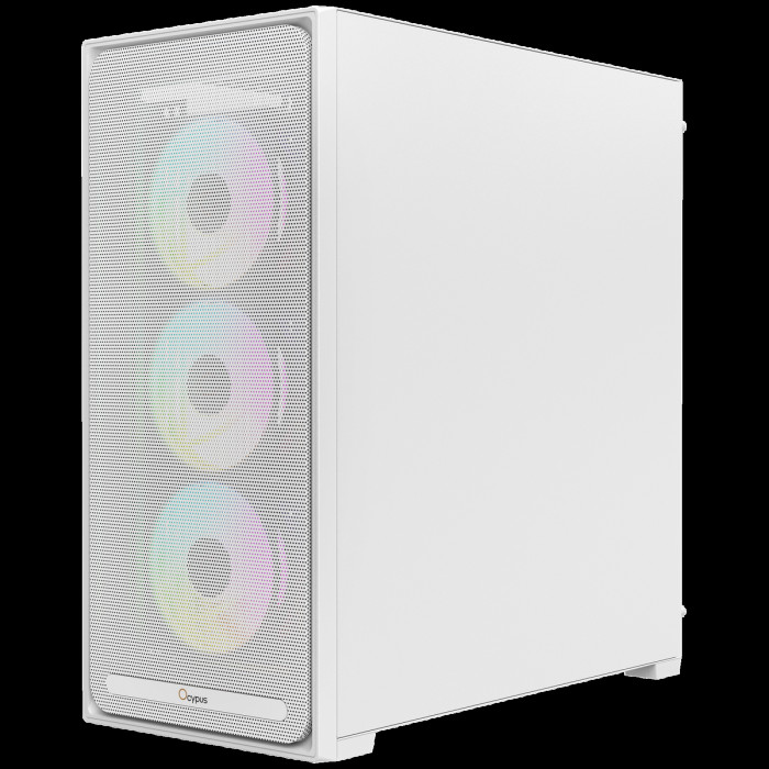 Корпус для ПК Ocypus Delta-C70-WHG400XX-GL Case  Delta C70 WH ARGB EATX / win / white / 4 ARGB fans / no PSU