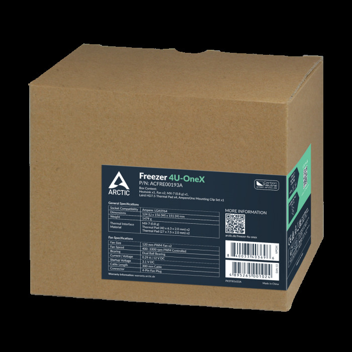 Вентилятор для процессора Arctic Freezer 4U-OneX  Retail (Intel Socket LGA5964) (ACFRE00193A)
