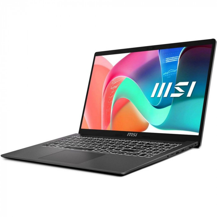 Ноутбук MSI Modern 15 F1MXG-1279XRU Intel Core 5 120U/16Gb (2*8 D5)/SSD512Gb/15.6'/IPS/FHD/1920x1080/60Hz/NoOS/RJ-45/Platinum Gray/1.7kg