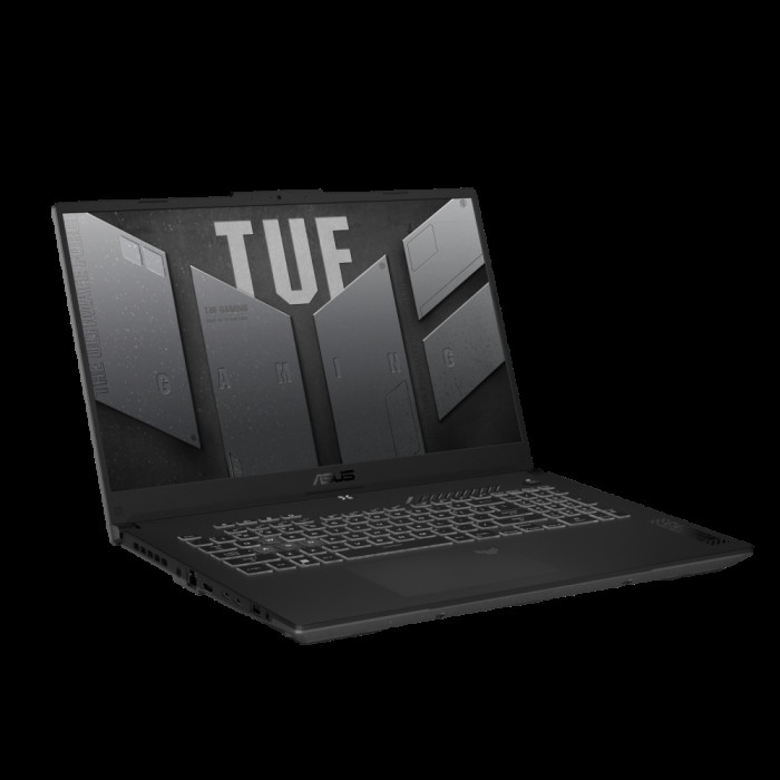 Ноутбук ASUS TUF Gaming A17 FA707NUG AMD Ryzen 7 7445HS/16Gb (D5)/SSD512Gb/RTX4050 6Gb (115W)/17.3'/IPS/FHD/1920x1080/144Hz/NoOS/RJ-45/Mecha Gray/2.6kg