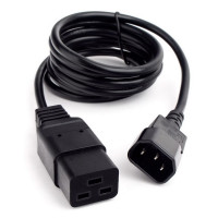 Кабель питания Cablexpert PC-189-1-1 1.8м, C14- C19, 3x1кв.мм, черный, с заземлением