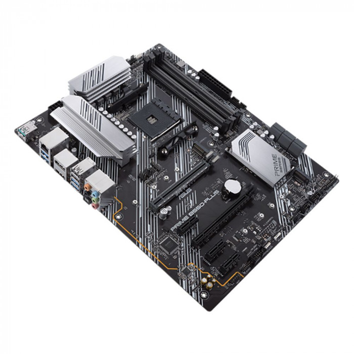 Материнская плата ASUS PRIME B550-PLUS  AM4 ATX 4xDDR4 2хPCIEx16 3хPCIEx1 2xM.2 USB-C DP HDMI GLAN RTL{10} (782340)