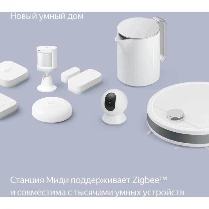 Умный динамик, Яндекс Станция Миди, модель YNDX-00054 (малиновый)