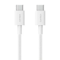 USB кабель CukTech Type-C to braided cable 1.5m 3A 60W CTC315P white
