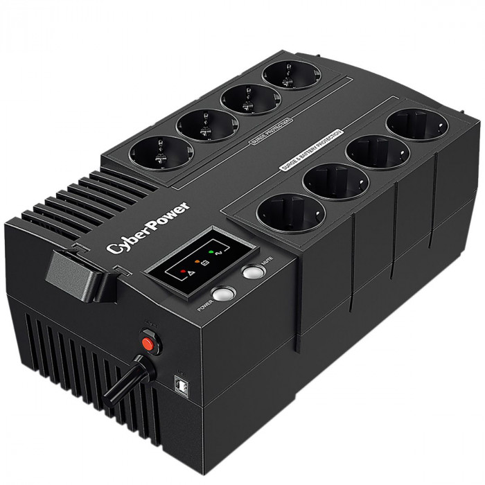 Источник бесперебойного питания (ИБП)  BS450E Line-Interactive CyberPower NEW 450VA/270W USB (4+4 EURO). UPS Line- Interactive CyberPower BS450E NEW 450VA/270W USB (4+4 EURO).
