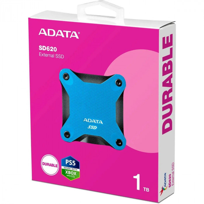 Твердотельный накопитель SSD ADATA 2.5' 1TB SD620 SD620-1TCBL  USB 3.2 Gen 2 Type-A, 520/460, blue