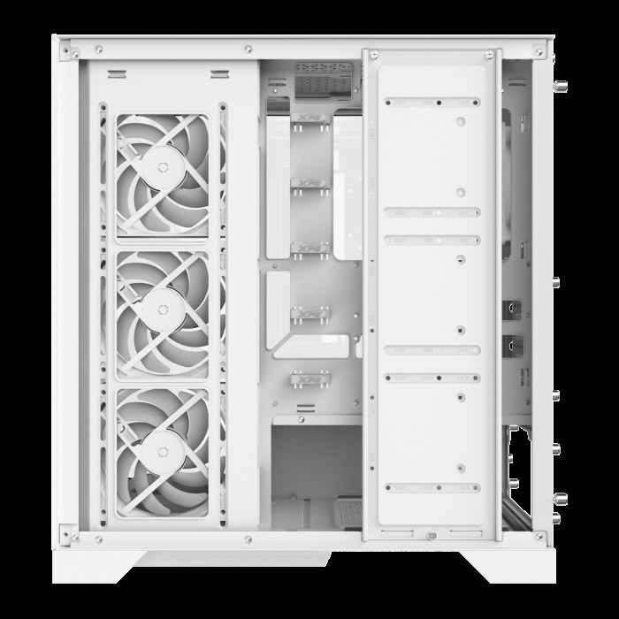 Корпус XPG INVADER X WHITE (INVADERXMT-WHCWW) Mid-Tower Gaming ATX PC Case with Panoramic View, Tempered Glass Panels, and RGB Lighting Black
