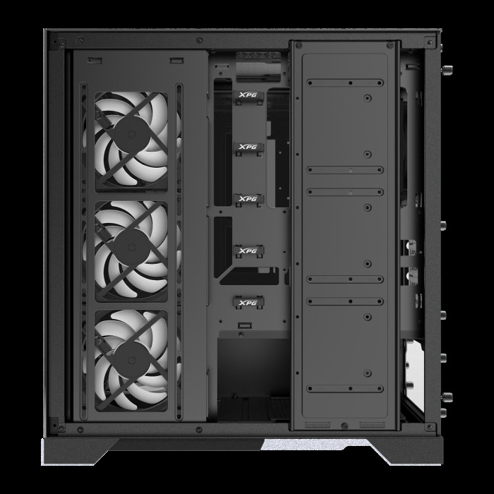 Корпус XPG INVADER X BLACK (INVADERXMT-BKCWW) Mid-Tower Gaming ATX PC Case with Panoramic View, Tempered Glass Panels, and RGB Lighting Black