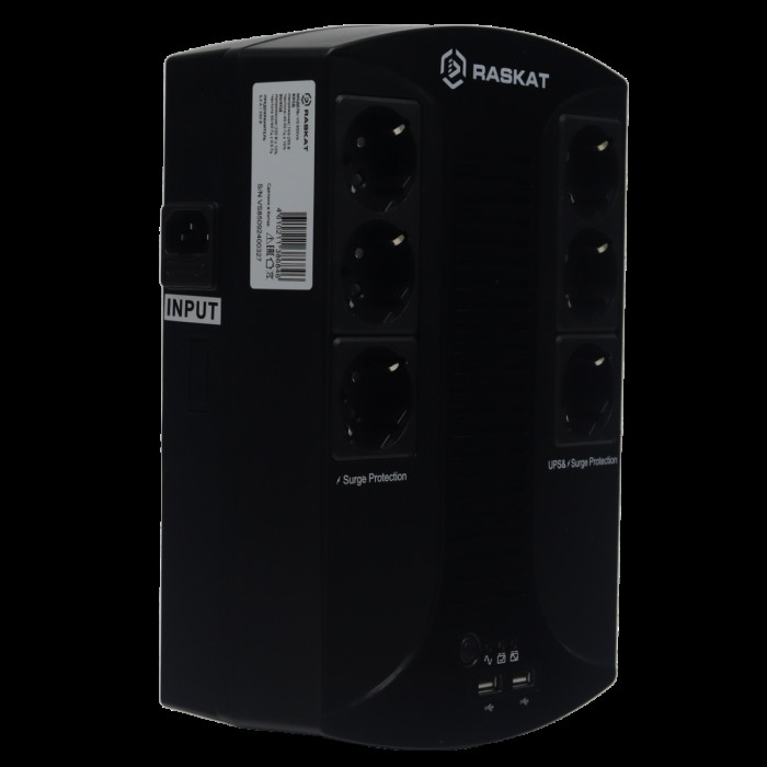 Источник бесперебойного питания  ИБП Raskat VS-850VA 850VA, 510Вт, 6хCEE 7