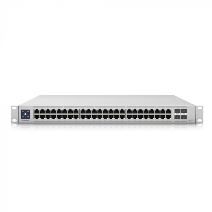 Ubiquiti UniFi Switch Enterprise Campus 48 PoE PoE-коммутатор в стойку, 32х 10G RJ45, 16х 2.5G RJ45, 4х 10G SFP28, мощность PoE 2150 Вт
