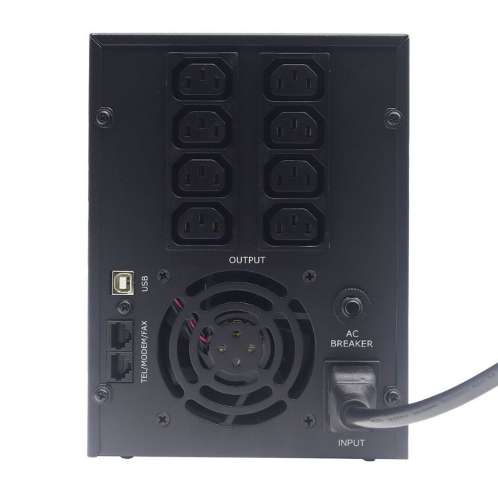 Источник бесперебойного питания  ИБП Raskat HIL-3000VA (3000VA, 1800Вт, 8xIEC320, LCD, USB type-B, 2xRJ-45)