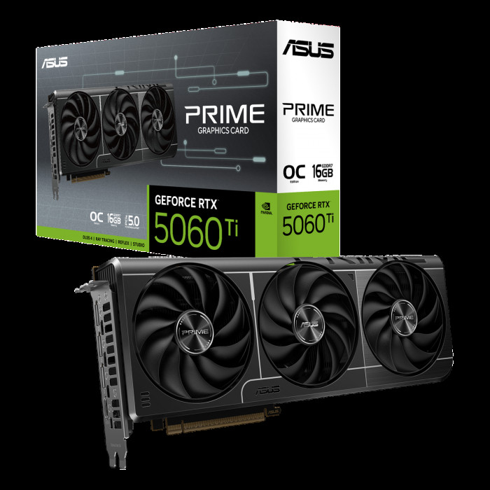 Видеокарта ASUS RTX5060Ti PRIME OC 16GB GDDR7 128bit 3xDP HDMI 3FAN RTL [PRIME-RTX5060TI-O16G]