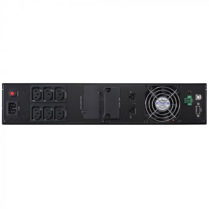 Источник бесперебойного питания (ИБП) Online CyberPower OLS1000ERT2U 1000VA/900W USB/RS-232/EPO/SNMPslot/RJ11/45/ВБМ (6 IEC С13)
