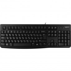 Клавиатура Logitech K120 черная, офисная, 104 клавиши, защита от воды |920-002583| USB 1.5м, RTL