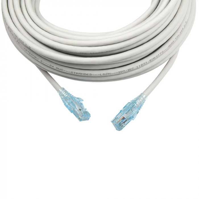 Кабельная сборка Hyperline PC-LPM-UTP-RJ45-RJ45-C6-20M-LSZH-GY Патч-корд U/UTP, Cat.6 (100% Fluke Component Tested), LSZH, 20м, серый