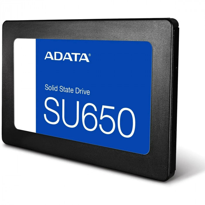 Твердотельный накопитель SSD ADATA SU650 ASU650SS-240GT-R 240GB 2.5' Client SATA 6Gb/s, 520/450, IOPS 40/75K, MTBF 2M, 3D NAND, DRAM less, 140TBW, 0,53DWPD, RTL (461162)
