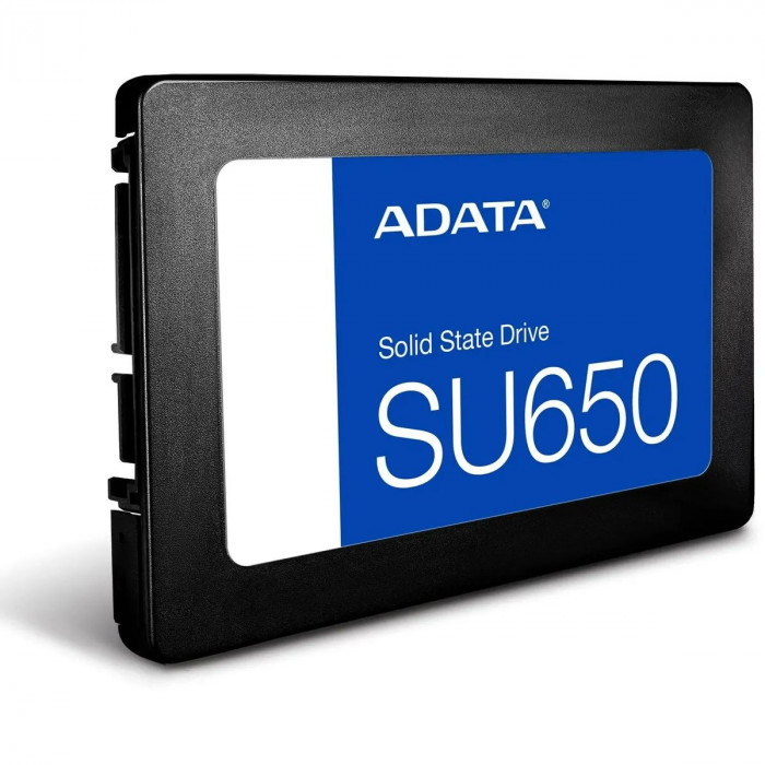 Твердотельный накопитель SSD ADATA SU650 ASU650SS-240GT-R 240GB 2.5' Client SATA 6Gb/s, 520/450, IOPS 40/75K, MTBF 2M, 3D NAND, DRAM less, 140TBW, 0,53DWPD, RTL (461162)