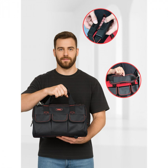 Сумка для инструментов Deli DL430902 'Black Edition'