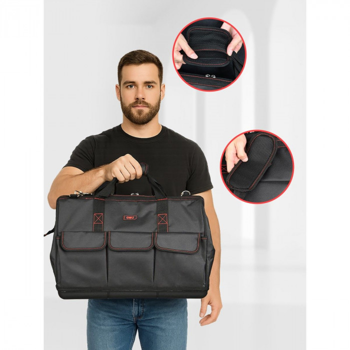 Сумка для инструментов Deli DL430906 'Black Edition'