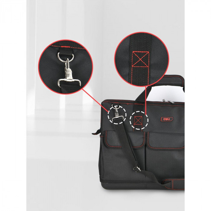 Сумка для инструментов Deli DL430906 'Black Edition'