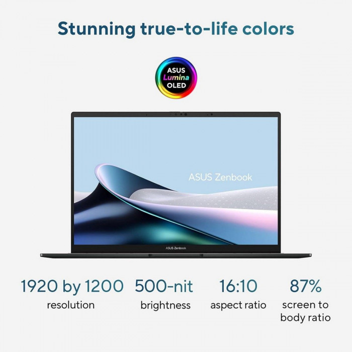 Ноутбук ASUS Zenbook 14 UX3405CA-U7512 Intel Core Ultra 7 255H/16Gb (soldered D5)/SSD512Gb/UMA/14'/OLED/Touch/WUXGA/1920x1200/120Hz/Win11 (SL English)/Grey/1.28kg