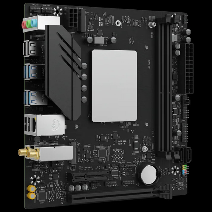 Материнская плата Maxsun MS-MoDT 205H D4 WIFI 205H, SoC, 2xDDR4, 1*PCIEx16, 1*PCIEx4, 1*PCIEx1, 4*M.2, 6*USB3.2Gen1, 6*USB2.0, 2*SATA3.0, 1G, M-ATX, RTL