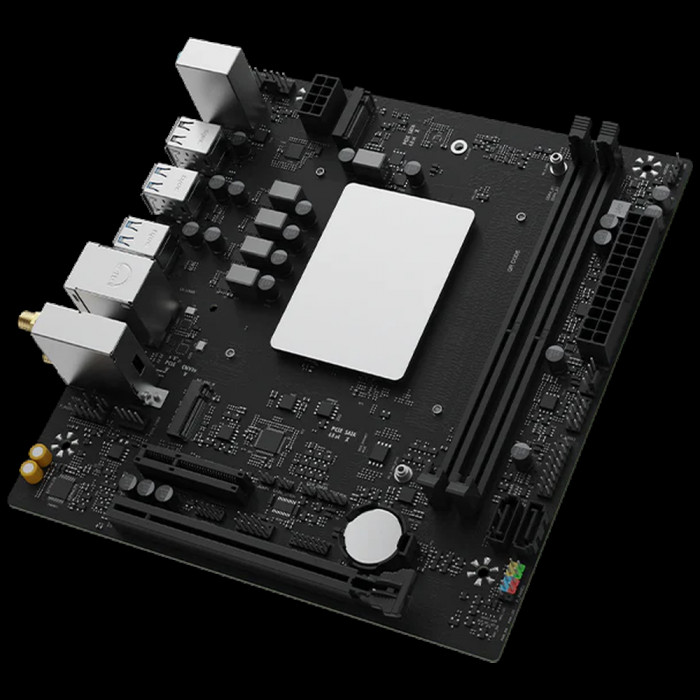 Материнская плата Maxsun MS-MoDT 205H D4 WIFI 205H, SoC, 2xDDR4, 1*PCIEx16, 1*PCIEx4, 1*PCIEx1, 4*M.2, 6*USB3.2Gen1, 6*USB2.0, 2*SATA3.0, 1G, M-ATX, RTL
