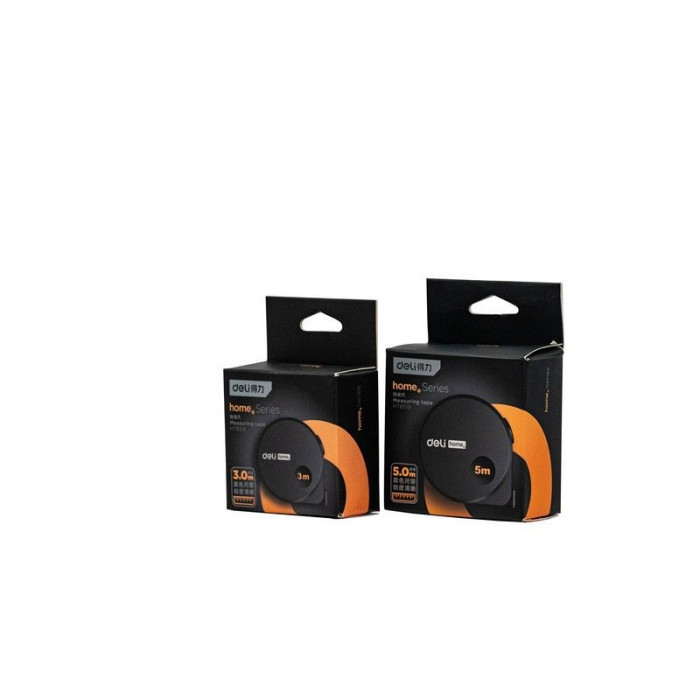 Измерительный и разметочный инструмент Рулетка Deli Home Series BlackHT8316 3м х 16мм, эксклюзивный дизайн, корпус - высококачественный софттач пластик