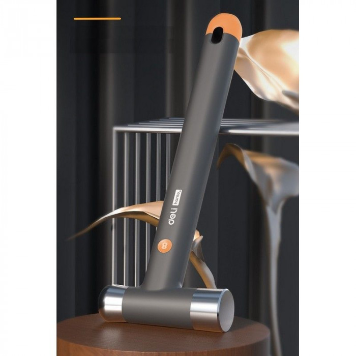 Молоток Deli Home Series Gray HT7008C вес бойка 250гр, эксклюзивный дизайн, рукоятка из высококачественного софттач пластика