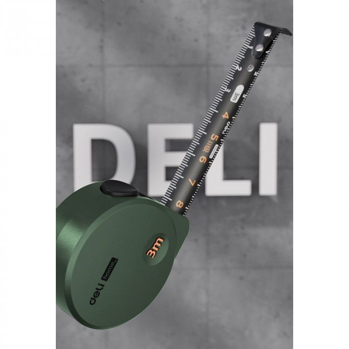 Рулетка Home Series Green HT8316L 3м х 16мм, эксклюзивный дизайн, корпус - высококачественный софттач пластик