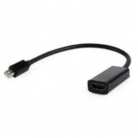 Переходник Cablexpert  miniDisplayPort - HDMI, A-mDPM-HDMIF-02, 20M/19F, кабель 15см, черный, пакет {100} (090353)