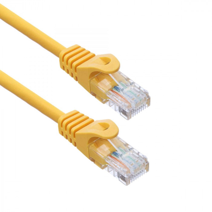 Патч-корд ACD-LPU5E-50Y  Cat5e UTP 24AWG 4Pair, 7/0.18мм CCA Желтый, 5.0м, (741623)