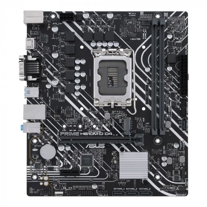 Материнская плата ASUS PRIME H610M-D D4 LGA1700 micro-ATX 2xDDR4 PCIEx16 PCIEx1 M.2 VGA HDMI GLAN (540489)