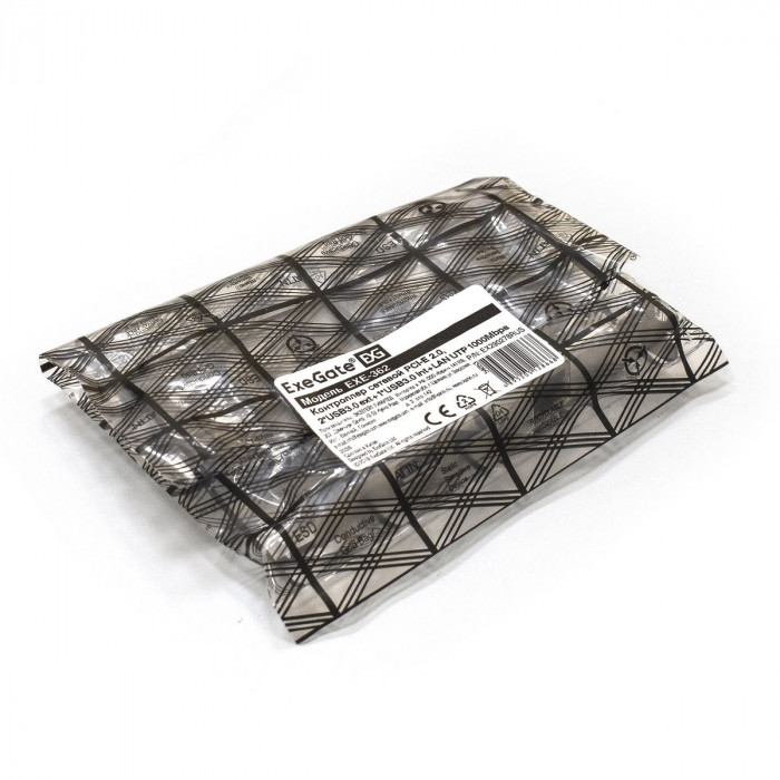Контроллер Exegate EX290278RUS Контроллер сетевой ExeGate EXE-362 (PCI-E x1 v2.0, 2*USB3.0 ext. + 1*USB3.0 int. + LAN UTP 1000Mbps, разъем доп.питания, Chipset VL805 + RTL8153B)