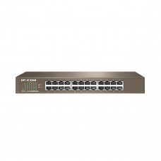 Коммутатор IP-COM G1024D Коммутатор неуправляемый, 24 порта 24x1 Гбит/с, установка в стойку, металлический корпус