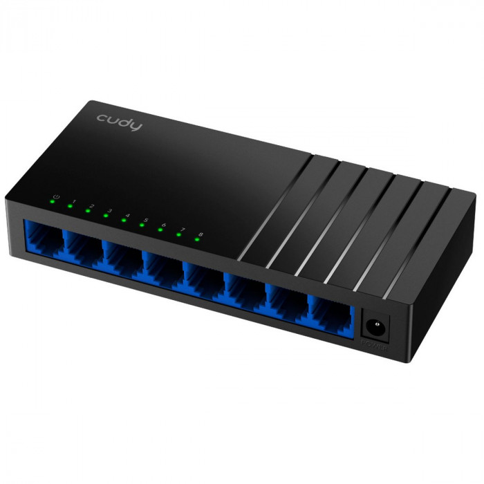 Коммутатор CUDY 8-Port Gigabit Desktop  Switch 5-Port Gigabit Desktop Switch, 5 10/100/1000M RJ45 Ports, Loop Detection, Desktop Plastic Case, Power Saving, Plug & Play, Wall-Mount