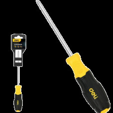 Отвертка Pozidriv Deli DL631002P PZ2x100мм сталь Cr-V, двухкомпонентная прорезиненная рукоять